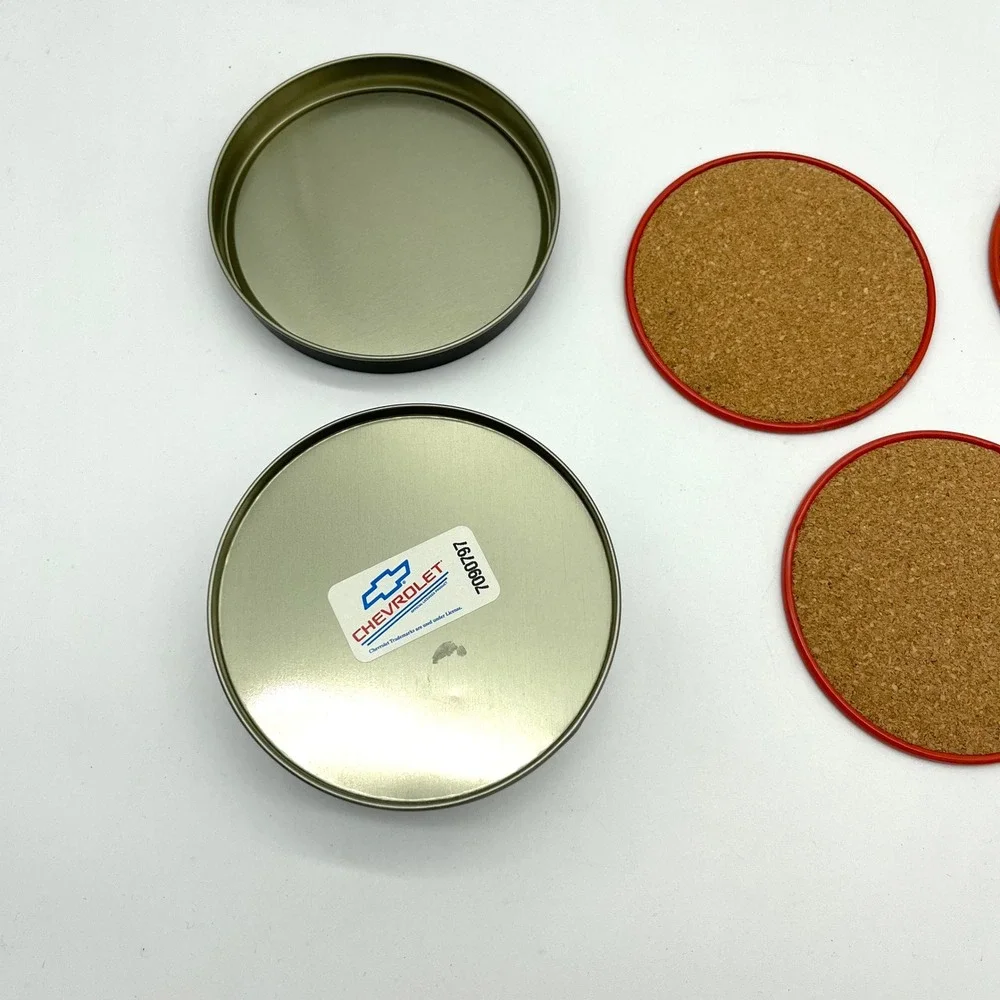 Chevrolet‎ Corvette Bel Air Coasters Set of 4 with Tin Case Car Theme